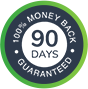 100% 90 Days Money Back Guaranteed